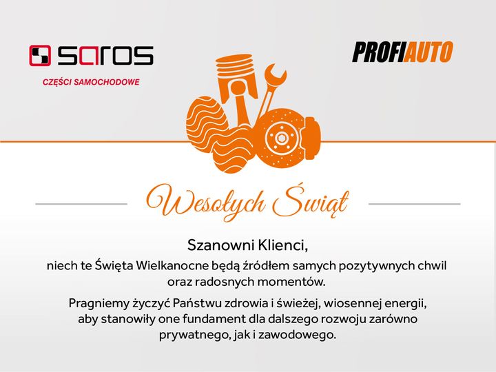 Najlepsze życzenia od zespołu #SAROS! 🐰

#sklep #Przeźmierowo #ProfiAuto #Wielkanoc